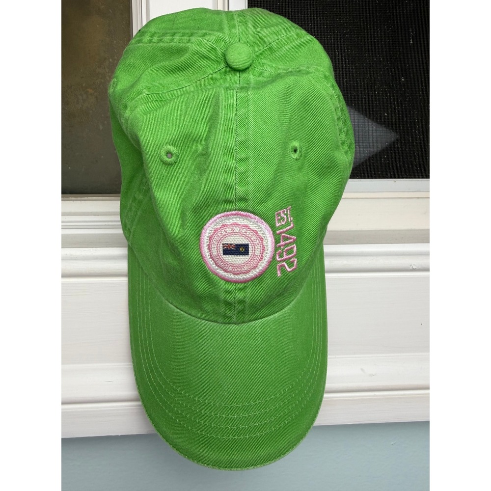 Ahead‎ Casuals Green Pink Turks Caicos Baseball Cap Hat Adjustable